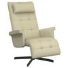 vidaXL Scaun pivotant Crem Piele artificială