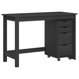vidaXL Set birou și cabinet mobil MOSS 2 buc. Negru