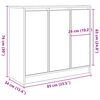 vidaXL Bufetă albă 85x34x76 cm din lemn prelucrat