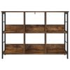 vidaXL Raft pentru cărți Stejar fumuriu 102 x 32 x 72,5 cm