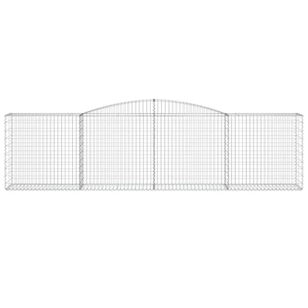 vidaXL Coș gabion arcuit 400x50x100/120 cm fier galvanizat