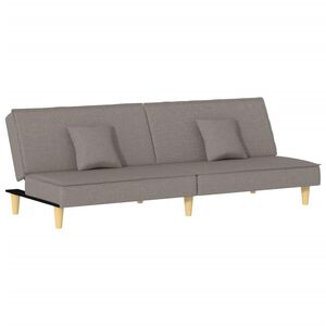 vidaXL Canapea extensibilă, gri taupe, material textil