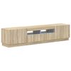 vidaXL Cabinet TV cu LED HOORN 3 buc. Stejar Sonoma Lemn prelucrat