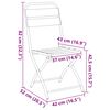 vidaXL Scaun pliabil pentru grădină 2 pcs Antracit 55 x 56.5 x 91cm