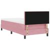 vidaXL Pat cu arcuri cu saltea cu headboard Roz 90 x 200 cm Catifea