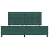vidaXL Pat cu arcuri cu headboard Verde &icirc;nchis 200 x 200 cm Catifea