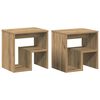 vidaXL Noptiere, 2 buc., stejar artizanal, 40x30x40 cm, lemn prelucrat