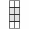 vidaXL Ușă glisantă, negru, 76x205 cm, sticlă securizată și aluminiu