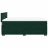 vidaXL Pat box spring cu saltea, verde &icirc;nchis, 160x200 cm, catifea