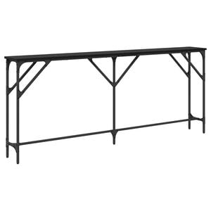 vidaXL Masă de consolă Stejar negru 180 x 23 x 75 cm