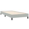 vidaXL Pat box spring cu saltea, gri deschis, 90x220 cm, catifea