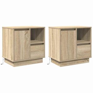 vidaXL Dulap de noapte cu sertar 2 pcs Stejar Sonoma 50 x 34,5 x 50 cm