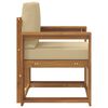 vidaXL Canapea de exterior Lemn de acacia solid și poliester natural