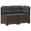 vidaXL Canapea de Grădină cu 2 Locuri cu Perne Aspect Rattan 2-Locuri