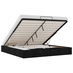 vidaXL Cadru de pat otoman fără saltea Negru 180x200 cm Material