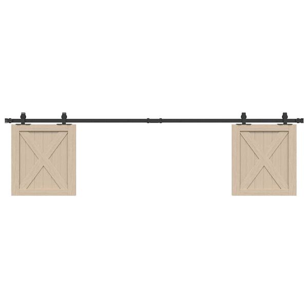 vidaXL Set uși glisante pentru dulap 200 cm oțel carbon