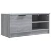 vidaXL Comodă TV, gri sonoma, 80x35x36,5 cm, lemn prelucrat