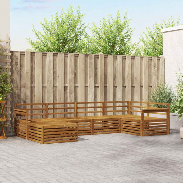 vidaXL Set de canapele de exterior 6 pcs natural