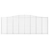 vidaXL Coșuri gabion arcuite 25 buc, 400x30x140/160cm, fier galvanizat
