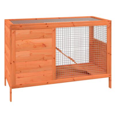 vidaXL Cușcă pentru iepuri maro 103x44x69,5 cm lemn masiv de pin