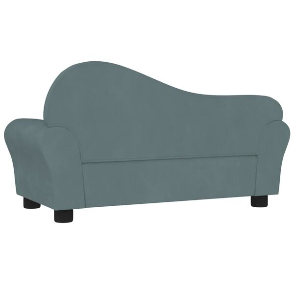 vidaXL Canapea pentru copii, albastru, catifea