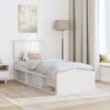 vidaXL Cadru de pat cu headboard Alb 75 x 190 cm Lemn de pin masiv
