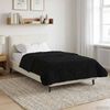 vidaXL Duvet complet pe tot parcursul anului Patos Negru 135 x 220 cm