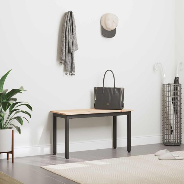 vidaXL bancă natural 80 x 35 x 45 cm Lemn de pin masiv