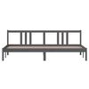vidaXL Cadru de pat, gri, 200x200 cm, lemn masiv de pin