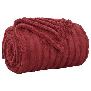 vidaXL Pătură Roșu Bordeaux 270 x 240 cm 1.66 kg Molton
