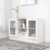 vidaXL Dulap cu vitrină, alb, 120 x 30,5 x 70 cm, lemn prelucrat