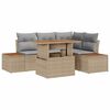 vidaXL Set de canapele pentru grădină 5 buc. Bej Rattan poli