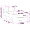 vidaXL Pat box spring cu saltea, roz, 80x220 cm, catifea