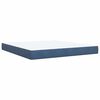 vidaXL Pat box spring cu saltea, albastru, 180x200 cm, catifea