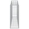 vidaXL Coșuri gabion arcuite 5 buc, 200x30x80/100cm, fier galvanizat