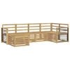 vidaXL Set de canapele de exterior 6 buc. Alb Poliester