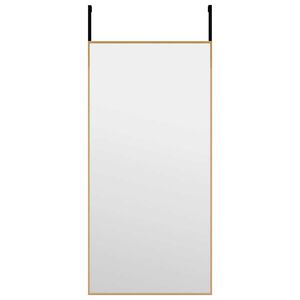 vidaXL Oglindă pentru ușă, auriu, 30x60 cm, sticlă și aluminiu