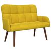 vidaXL Canapea cu 2 locuri Galben 115 x 61 x 87 cm Catifea