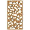 vidaXL Decor de perete 105x55 cm design frunze arțar oțel Corten