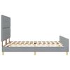 vidaXL Cadru de pat cu headboard Gri deschis 180 x 200 cm țesătură