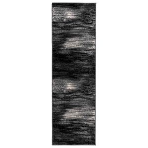 vidaXL Covor Runner FLORNES Țesut Negru Pensule 67 x 200 cm PP 7 mm