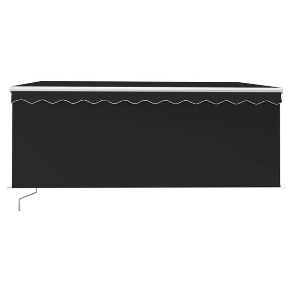 vidaXL Copertină retractabilă manual cu stor, antracit, 3x2,5 m