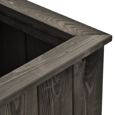 vidaXL Strat înălțat, gri închis, 74 x 32 x 30 cm, lemn masiv de pin