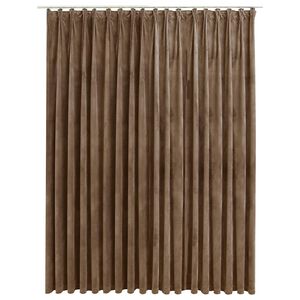 vidaXL Draperie opacă, bej, 290 x 245 cm, catifea, cu c&acirc;rlige