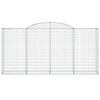 vidaXL Coșuri gabion arcuite 12 buc, 300x50x140/160cm, fier galvanizat