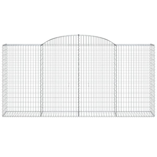 vidaXL Coșuri gabion arcuite 12 buc, 300x50x140/160cm, fier galvanizat