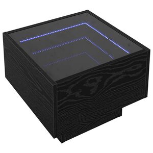 vidaXL Masă de cafea Stejar Negru 40 x 40 x 30 cm Lemn prelucrat