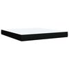 vidaXL Pat box spring cu saltea, negru, 180x200 cm, catifea