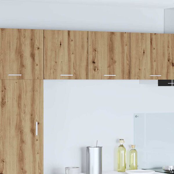 vidaXL Dulap suspendat cu ușă Stejar Artisan și Alb 40 x 31 x 40 cm