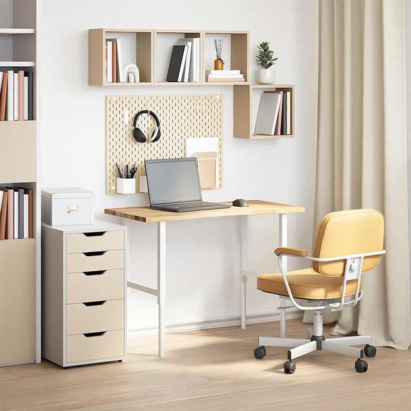 vidaXL Blat de birou netratat Lemn masiv de stejar dreptunghiular